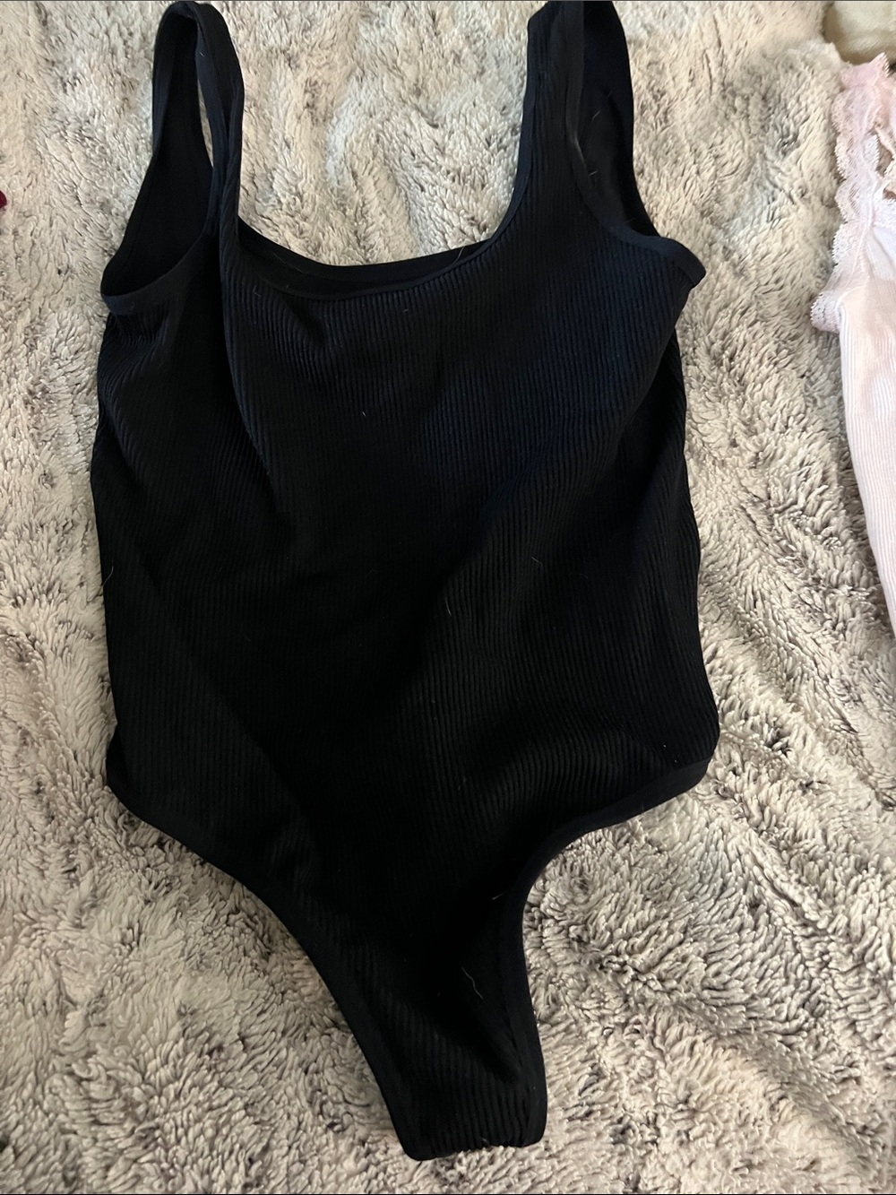 5/$10 item Colsie Black Ribbed One-Piece top